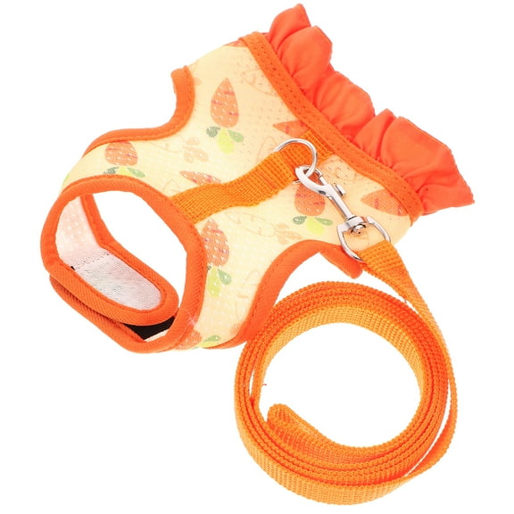 Small Animal Harness Dog Rabbit Adjustable Leash for Pet Shoulder Strap Mesh Polyester