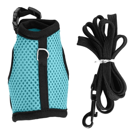 Small Animal Harness and Leash Set, Adjustable Breathable Mesh Vest, Comfortable Gentle Walking Control, for Small Guinea Pigs Rabbits Ferrets, Outdoor Training Exploration