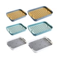 thumbnail image 1 of Small Animal Litter Box Guinea Pig Hamster Toilet with Plastic Grate and Shovel Durable Rabbit Litter Tray for Cages Easy to Clean Potty Trainer for Small Pets Yellow, 1 of 5
