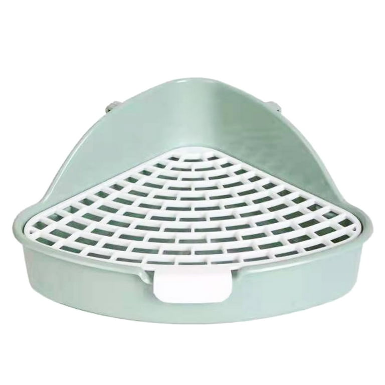 Small Animal Litter Tray Plastic Triangular Corner Litter Pan with