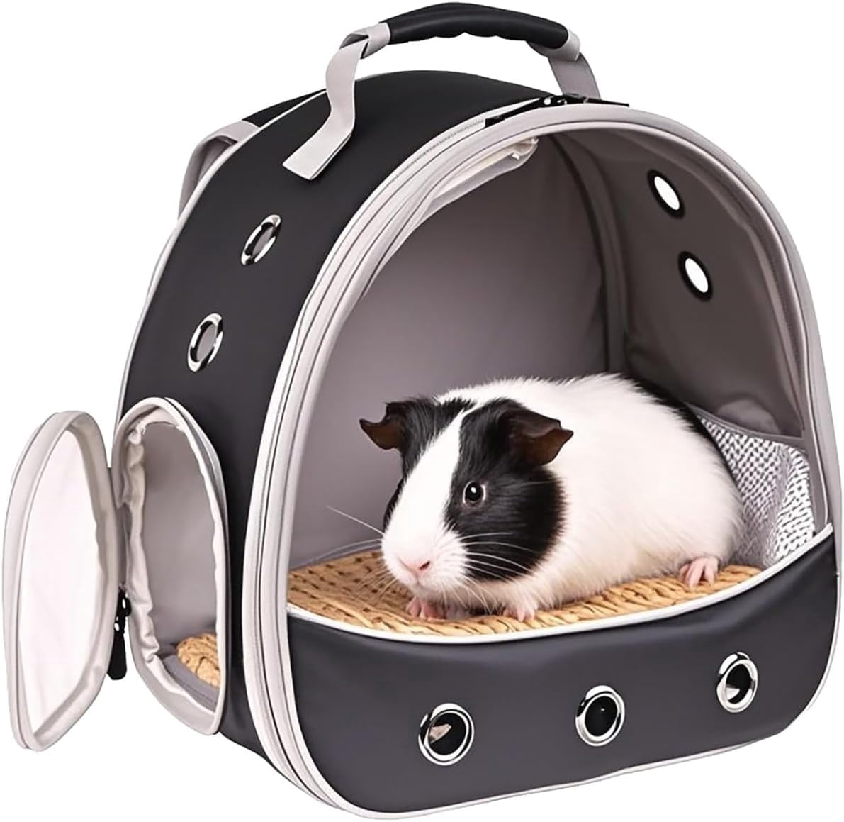 Portable Animals Halinfer Small Animal Pet Carrier Backpack with Clear Window, Soft Mat ...