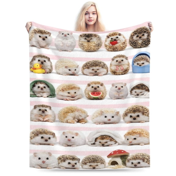 Small Animal Photography Throw Blanket, Studio Portrait Collection Design, Soft Lightweight Blanket for Couch Sofa Bed Home Decor 50x40