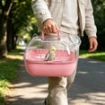 thumbnail image 1 of Small Animal Travel Carrier with Water Bottle, Transparent Acrylic Portable Cage with Carry Handle and Ventilation for Short Trips, Transport Box for Hamster Bird and Other Compact Pets, 1 of 6