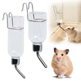 thumbnail image 1 of Small Animal Water Bottle, 9 Inch No Drip Guinea Pig Water Bottle, Clear Stainless Steel Pet Water Dispenser for Hamster Rabbit Bunny Rat Chinchilla Cage, 1 Pack, 1 of 4