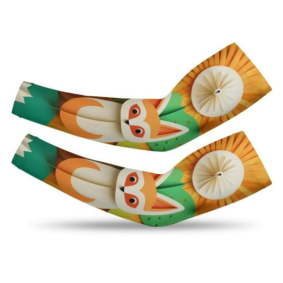 Small Animals Cooling Arm Sleeves Cover Summer Sun Protection Arm Sleeves For Men Women Baseball Cycling Golf Running
