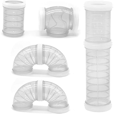 Small Animals Ferret Creative DIY Playing Transparent Connection Tunnel Training Tube Curved Pipe Cage Accessories TRANSPARENT