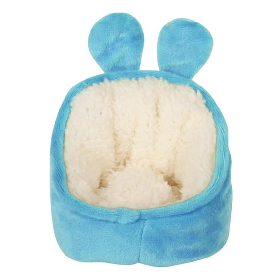 Small Animals Guinea Mini Bed Warm Hamster Basket Cloth Cozy Accessories Sleeping Bag for Bunny Outdoor Squirrel Rabbit , Blue