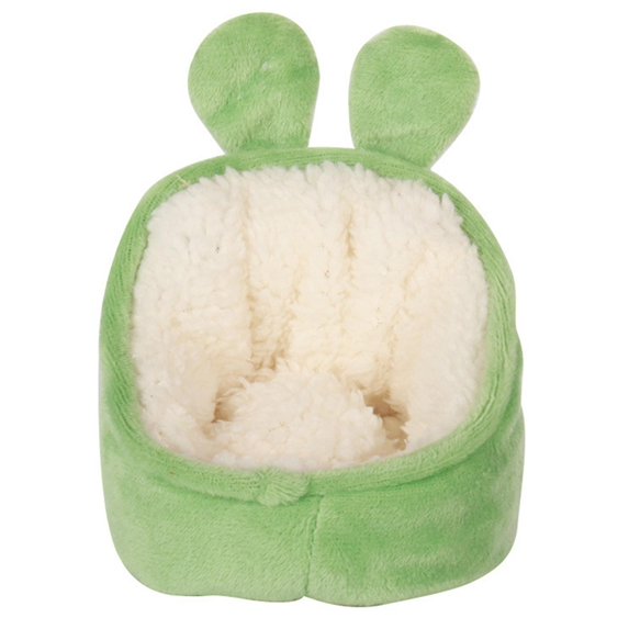 Small Animals Guinea Mini Bed Warm Hamster Basket Cloth Cozy Accessories Sleeping Bag for Bunny Outdoor Squirrel Rabbit , Green