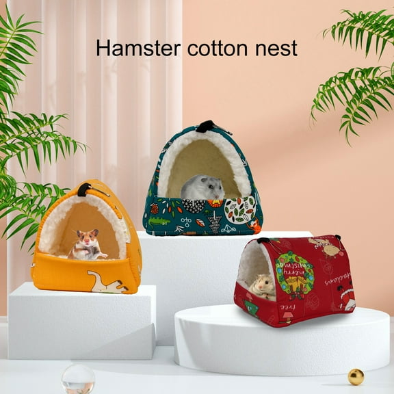Small Animals House Small Pet Hamster Hanging Bed House Hammock Cute Winter Warm Fleece Guinea Pig Hedgehog Chinchilla Bed