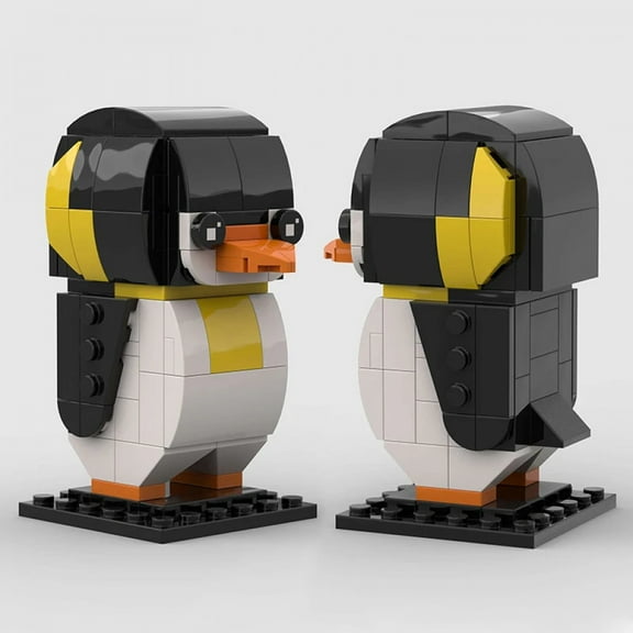 Small Animals MOC Penguin Brickheads Cute Creative Desktop Decor Building Blocks Kids Toys Friend Gift Cartoon Pet Penuins Model