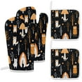 thumbnail image 1 of Small Animals Oven Mitts And Pot Holders Sets of 4 Oven Gloves Set Potholders for Kitchen Cooking Baking Grilling Anti Scald Hot Pads And Heat Resistant, 1 of 6