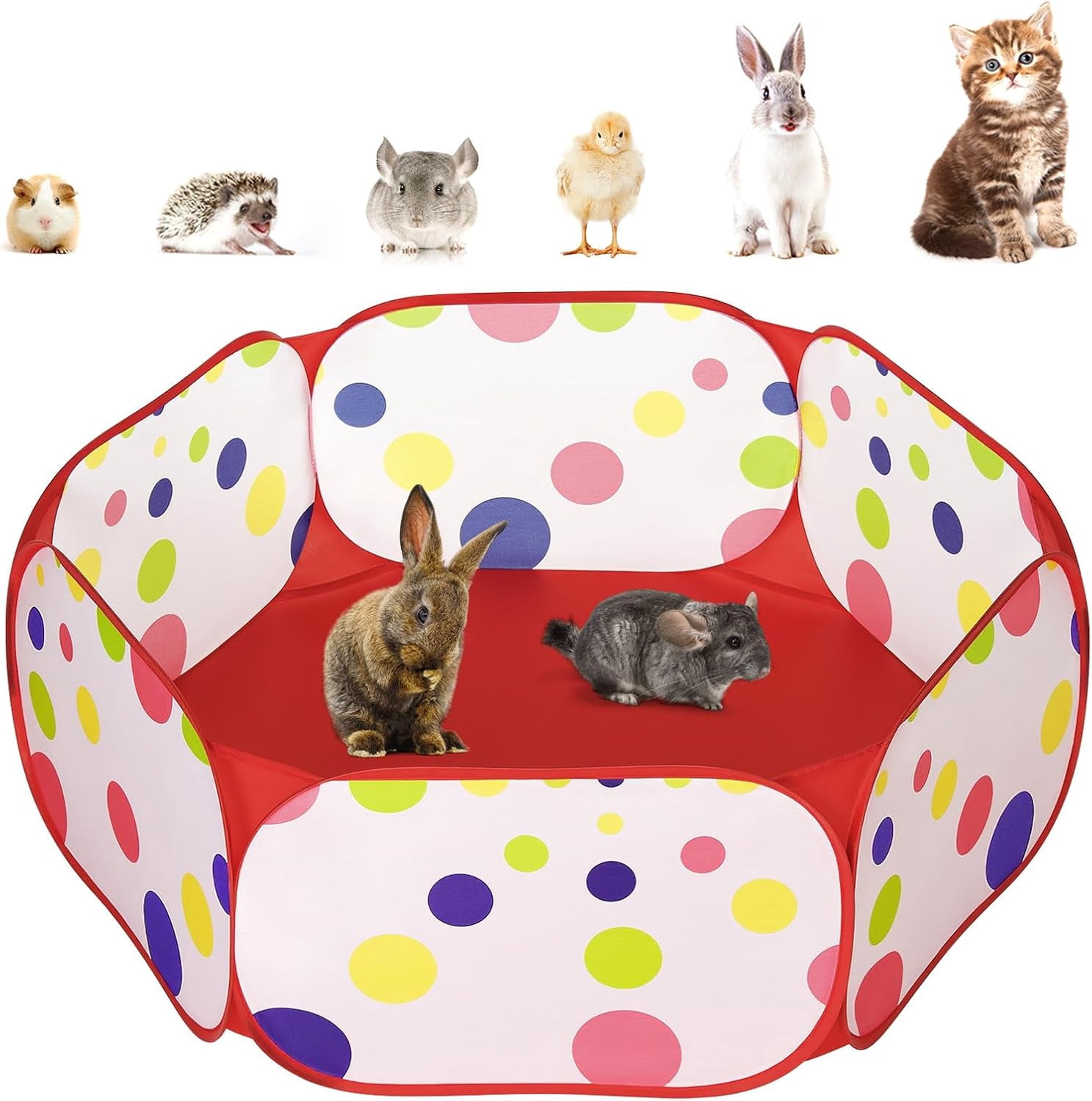 Portable Animals Small Animals Playpen, Waterproof Small Pet Cage Tent with Strong Steel ...