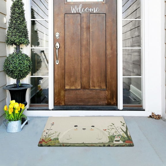Small Animals Versatile Absorbent Door Mat, Non-Slip, Easy to Clean 32''x20''