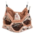 thumbnail image 1 of Small Animals Warm Plush Triple Cage Hanging Hammock Bed, Guinea Pig Cage Accessories Bedding, Warm Hammock for Parrot Ferret Squirrel Hamster Rat Playing Sleeping, 1 of 6