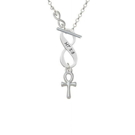 Small Ankh - To Infinity Matthew 5:8 Toggle Necklace