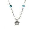 thumbnail image 1 of Small Antiqued Butterfly Teal Crystal Fiona Necklace, 1 of 1