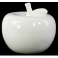thumbnail image 1 of Urban Trends Collection Gloss White Ceramic Apple Small Figurine, 1 of 2