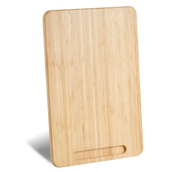 Small Appliance Sliding Tray 14x9.5 inches with Rubber Wheels and Hollow Handle,Easy to Clean Rolling Tray for Kitchen Countertops and Coffee Makers in Natural Wood