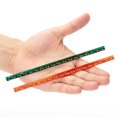 thumbnail image 1 of - Small Architectural Scale Ruler, Aluminium, 6 Inch, 2 Pack, Green and Orange, Pocket Size Ruler, Triangle Ruler, Metal Ruler Set, Architect Scale Ruler for Blueprints, 1 of 9