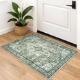 thumbnail image 1 of Brisasol Throw Rugs with Rubber Backing Washable Small Rug 2x3 Indoor Doormat Green Kitchen Rugs for Bedroom Entryway, 1 of 7