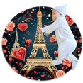 Small Area Rugs Bathroom Rugs Romantic Eiffel Tower Red Heart NonSlip