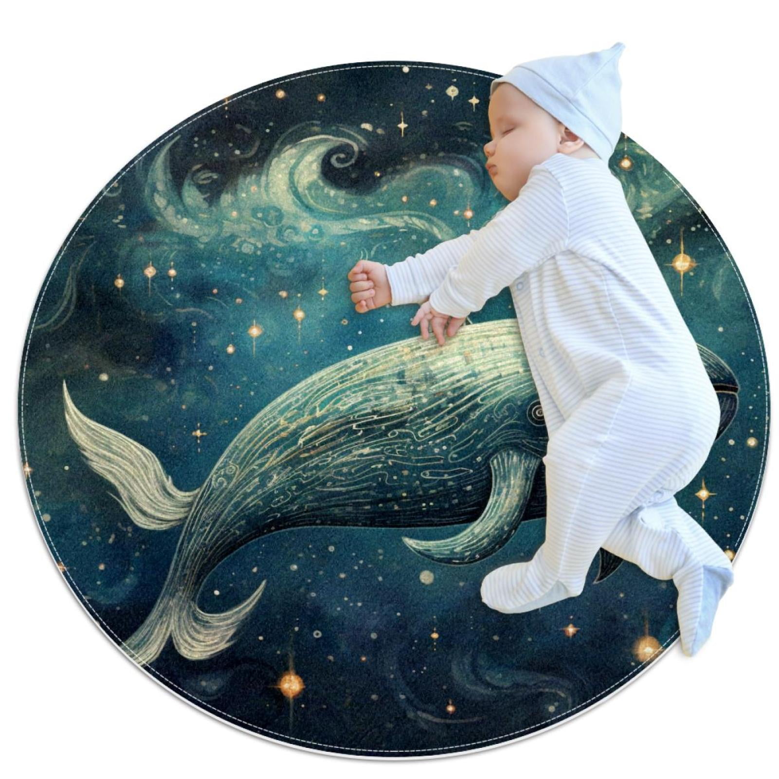 Small Area Rugs Bathroom Rugs Starry Nebular Whale Non-Slip Throw Rug Floor  Carpet Door Mat for Sofa Bedroom Nursery Decor, (Round - 2.2ft Diameter) -  Walmart.com