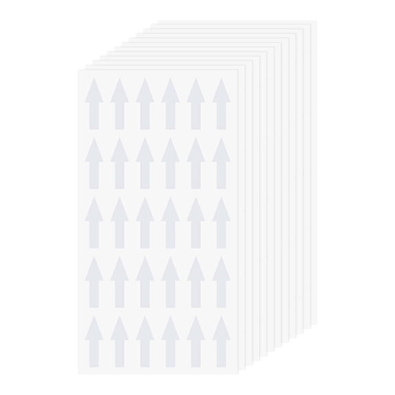 Small Arrow Sticker, 360 Pcs 1.2" x 0.4" Self-Adhesive Color Coding Sign, White