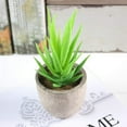 thumbnail image 1 of Small Artificial Aloe Plant Mini Potted Fake Flowers for Shelf Kitchen Desk Decor, 1 of 9