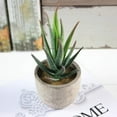 thumbnail image 1 of Small Artificial Aloe Plant Mini Potted Fake Flowers for Shelf Kitchen Desk Decor, 1 of 9