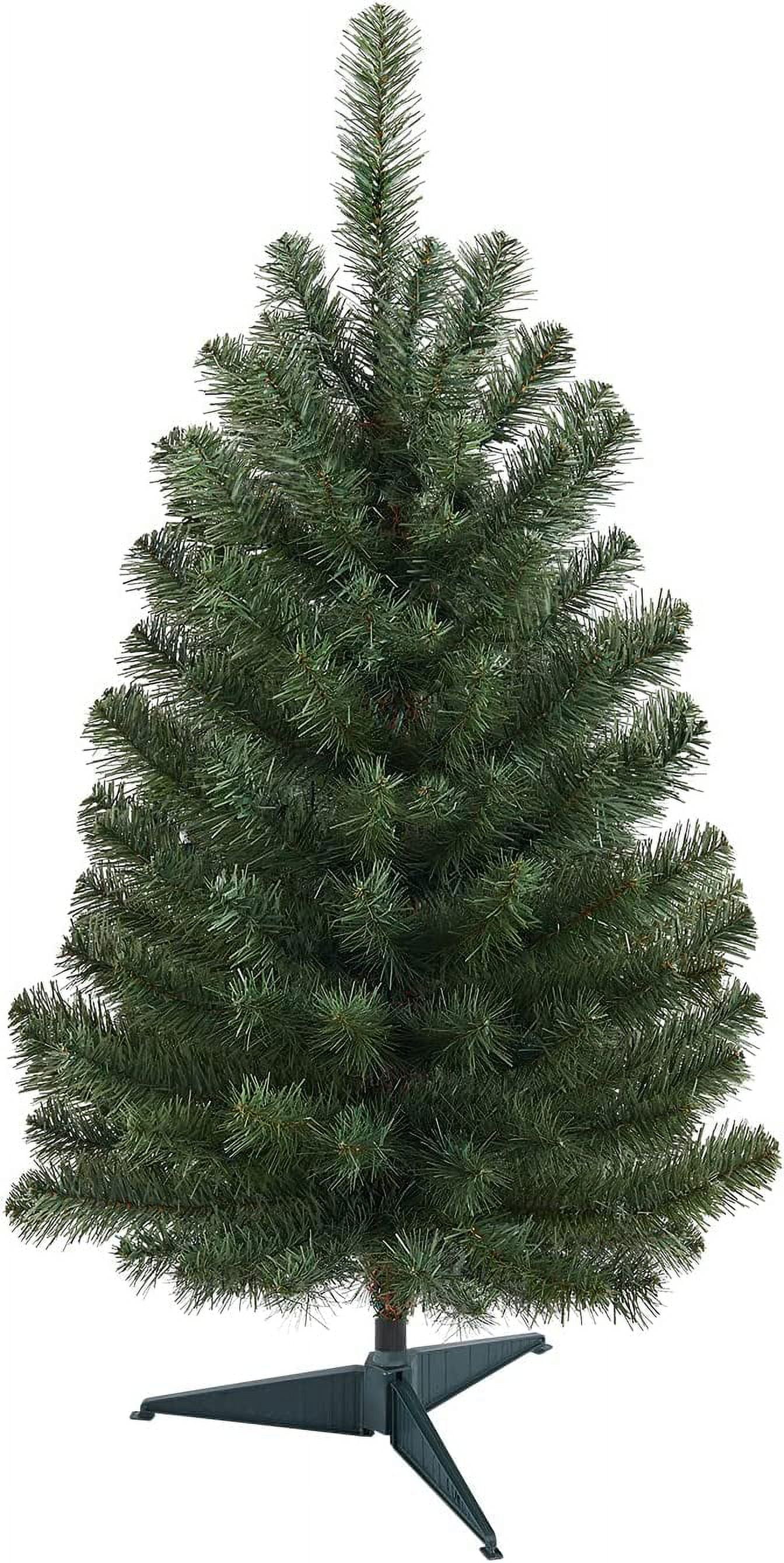 Small Artificial Christmas Tree 3 Ft Unlit Everett Pine with Plastic