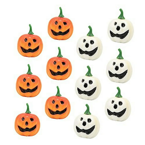 Small Artificial Halloween Decoration Miniature Pumpkin -Realistic Decor Pumpkin for Mini Ornament