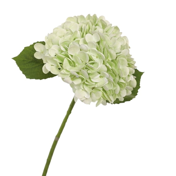 Small Artificial Hydrangea Flowers For Front Porch Patio Garden, UV Resistant Faux Blooms For Outdoor Planters And Pots(Light Green)