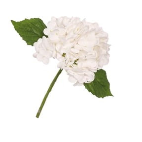 Small Artificial Hydrangea Flowers For Front Porch Patio Garden, UV Resistant Faux Blooms For Outdoor Planters And Pots(White)