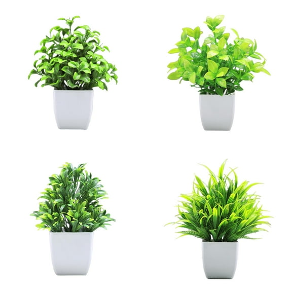 Small Artificial Potted Greenery Plants for Indoor Tabletop Home Office Desk Decoration Plant Combination
