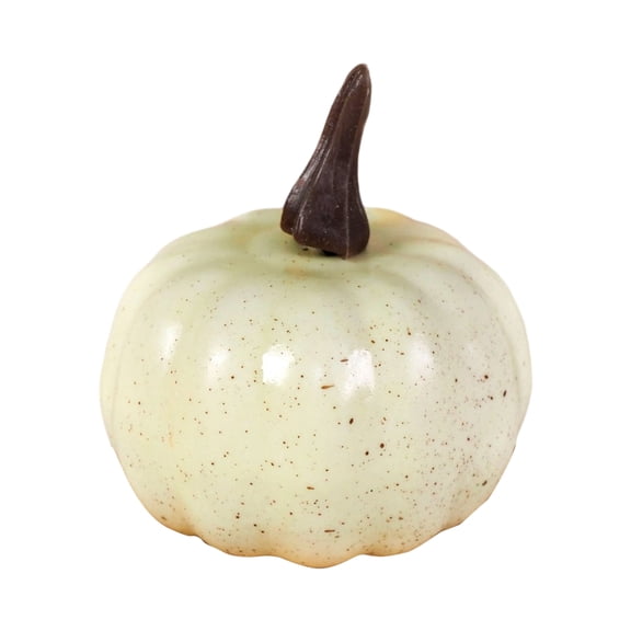 Small Artificial Pumpkins, Fall Tiered Tray Decor, Small Halloween Decor, Fall Sculpted Piece Filler, 10 Pack 2X2 Inch White Speckled Foam Mini Pumpkins for Indoor Home, Mantel,