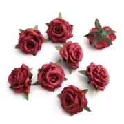 Small Artificial Rose Buds Craft Supply for DIY Garland Making Wedding Arch Decor Indoor Wall Flowers Bouquets and Boutonnieres Burgundy