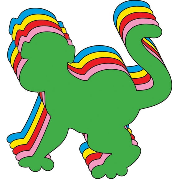 SHAPES ETC. Monkey Assorted Color Creative Cut-Outs- 3