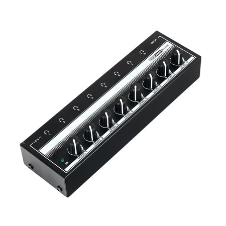 Small Audio Mixer 8 Channel Stereo Low Noise Professional Compact Sound Mixer for Personal Recording Studio Stage Performances Musical