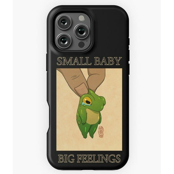 Small Baby Big Feelings Frog - Cool Aesthetic Phone M97 N3860 Phone Case for iPhone 17 16 15 14 13 12 11 Pro Max