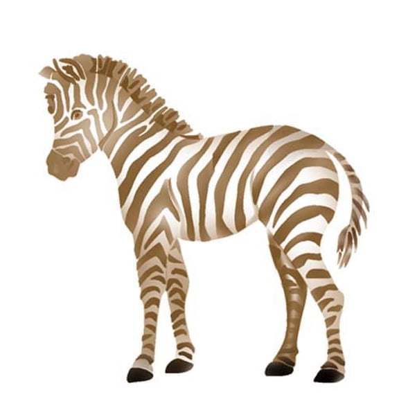 Small Baby Zebra Wall Stencil SKU #2632 by Designer Stencils