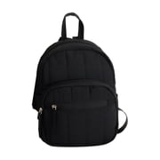 Small Backpack Black Lightweight Compact Daypack for Middle High School Students Travel Hiking Daily Use Camping Casual All Purpose 11 Inch One Piece