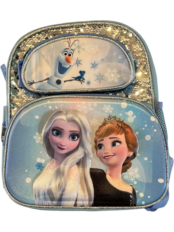 Small Backpack - Disney - Frozen 2 - 3D Molded Magic Sequins 16" Large Backpack