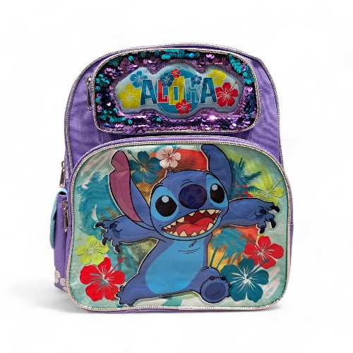Small Backpack - Disney - Lilo and Stitch Purple Sequin