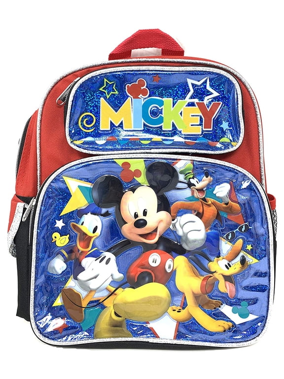 Small Backpack - Disney - Mickey Mouse - Friend Blue/Red 12" 009465