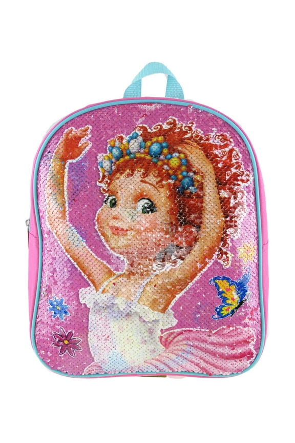 Small Backpack - Fancy Nancy - Reverse Sequin Pink 12" New 005173