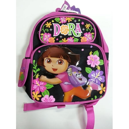 Small Backpack - - Flowers Black School Bag New 053061