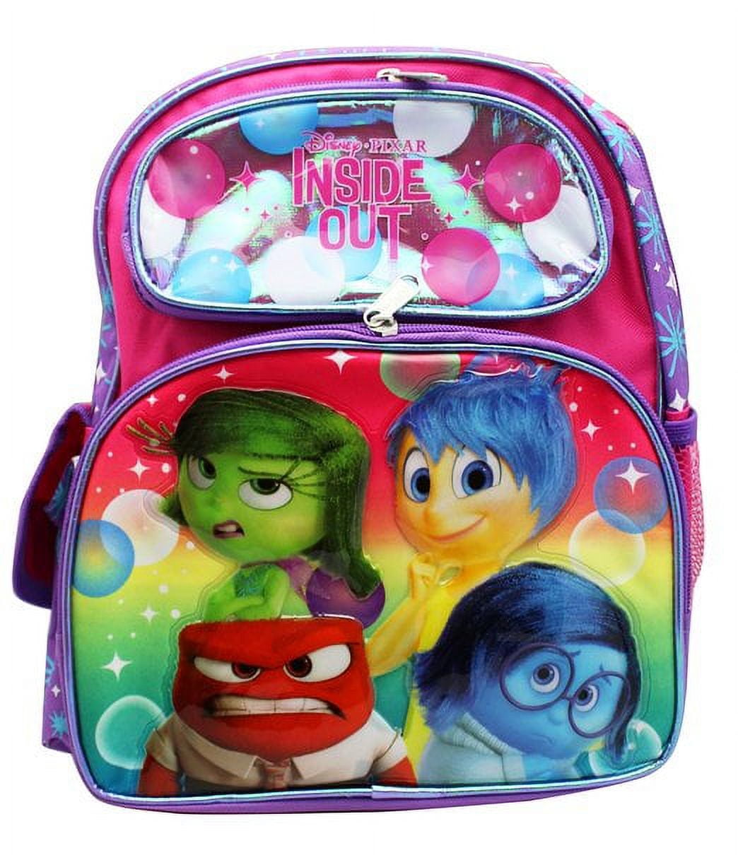 Disney Inside Out Kids Small Backpack - Pink School Bookbag with