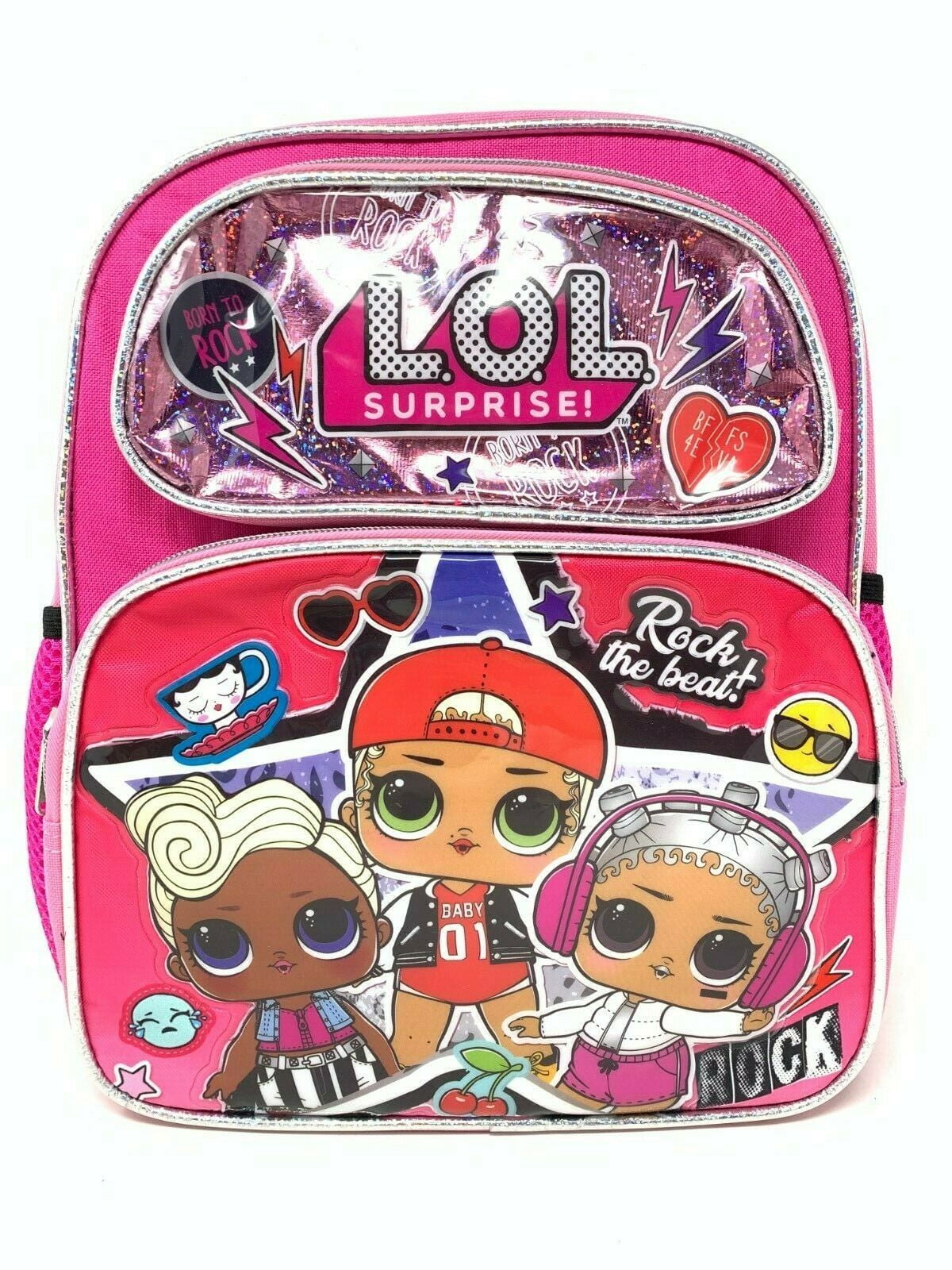 L.O.L. Surprise! Girls Large Backpack with Detachable Lunch Bag 2