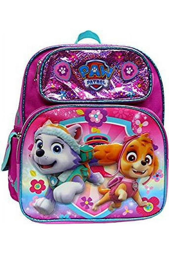 Small Backpack - Paw Patrol - Pink Everest/Skype Shiny 12" New 134938