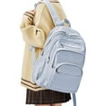 thumbnail image 1 of School Backpack for Teens Middle School Bookbag, Cute Backpacks for School Book Bags College Backpacks for Women Men, Aesthetic Backpacks for High School Student Waterproof Casual Daypack Blue, 1 of 10